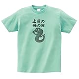 土用の丑の日 うなぎ 食べ物 料理 おもしろ Tシャツ 半袖 アイスグリーン ig-ryo108