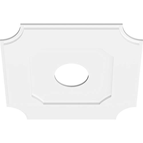 Image of Ekena Millwork CMP24LE-06000 Locke Architectural Grade PVC Contemporary Urethane Ceiling Medallions 24 inchOD x 6 inchID x 14 1 /4 inchC x 1 inchP
