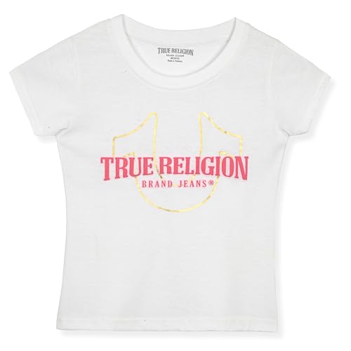 Image of True Religion Girls Jeans Shorts Set Girls Denim Short and Fashion Tee Shirt Clothing Set for Kids