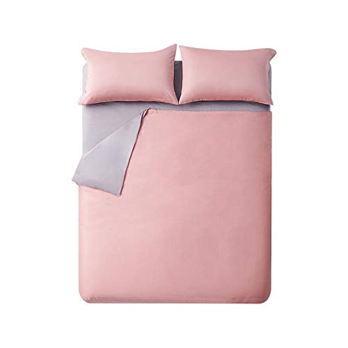 Draps de lit en coton | 4 Trousses de lit souples pour couchage double 1.5m