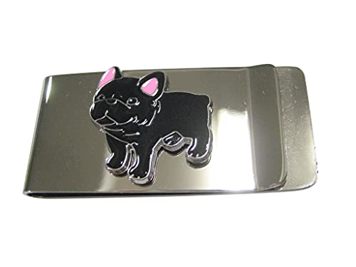 Kiola Designs Black Toned French Bulldog Money Clip