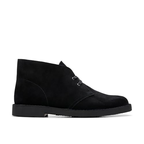 Clarks Clarks Men's Shepton Lace-Up Chukka Boot, Black Suede, 8
