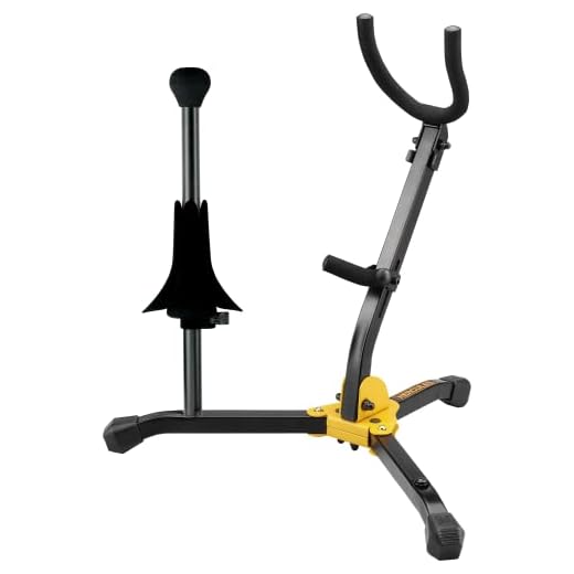 Hercules Stands DS533BB Alto/Tenor Saxophone Stand with Soprano Sax Peg