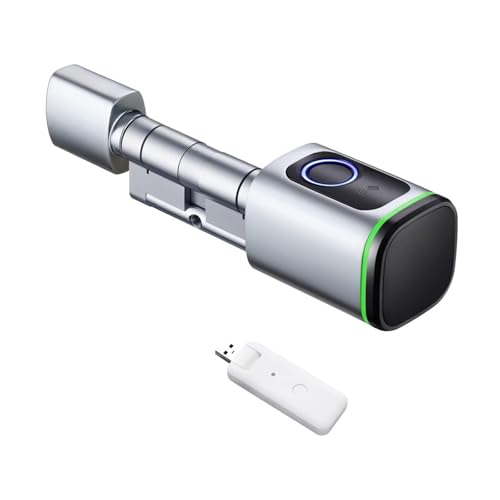 Cerradura de puerta con huella digital, Cerradura de puerta de seguridad for el hogar inteligente TUYA, núcleo de cilindro DIY, aplicación electrónica for ama de llaves, tarjeta IC, desbloqueo de huel