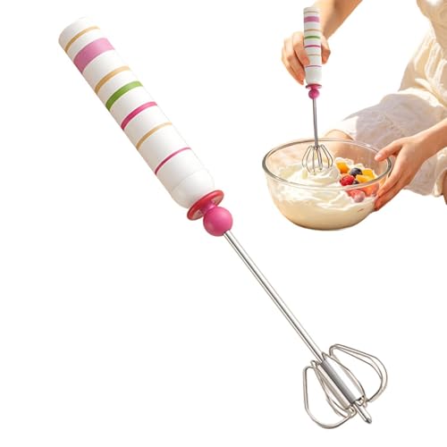 Generisch Batidora de mano | Mango giratorio inalámbrico a presión, antideslizante, batidora portátil para leche, café, bebidas, , harina, salsa, hogar, cocina, restaurante y camping