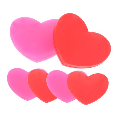 Abaodam 6Pcs Heart Shape Silicone Tennis Racket Vibration Dampeners Red Rosy Tennis Racquet Absorbers Easy Installation for Enhanced Control and Comfort Matches