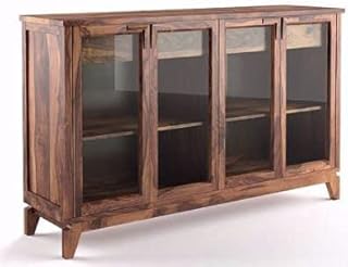 Vinayak Industries Wooden Sideboard Cabinet for Living Room | Side Board Cabinet with 2 Drawers & 4 Door Shelf Cabinet Sto...
