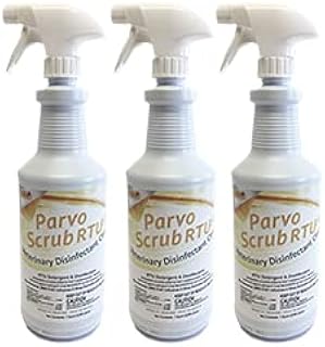 Jani-Source ParvoScrub RTU: Veterinary Disinfectant & Kennel Cleaner, 1 Quart (3-Pack)
