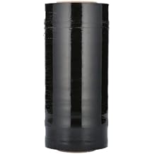 PSBM UVI Protection Stretch Wrap, 4 Pack, 18 Inch x 1500 Feet, 80 Gauge, Black Plastic Cling, Hand Shrink Film for Pallet Moving Packing