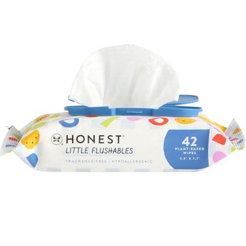 Image of The Honest Company Hypoallergenic Toddler Flushable Wipes, 42 Count