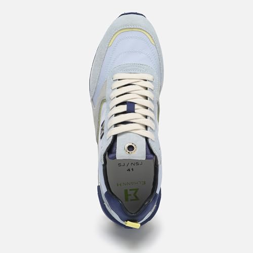 Image of ELHANN.H The SJ620 is a Modern Sneaker Made of Nylon and Premium Suede. The Leather Wave Part on the Side Gives it a Dynamic Touch.