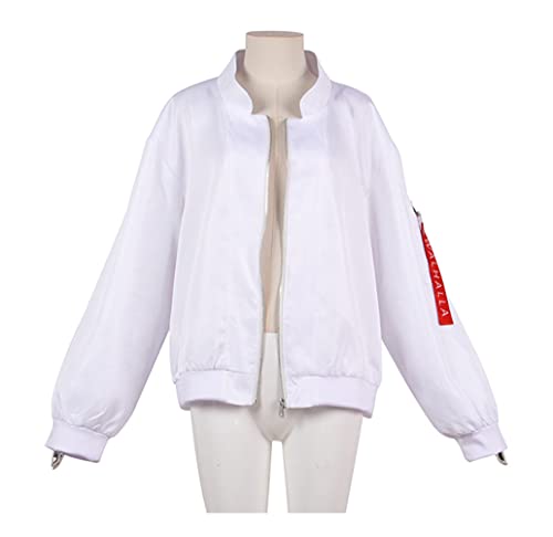 white sweatshirt jacket