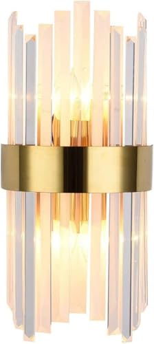 Applique murale cristal romantique dorée pour salon chaleureux
