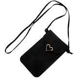 Bolso Bandolera Negro Orejas de Gato, Transparente y Táctil, de Pu Suave, Tamaño Compacto, para Mujer, Bolso Móvil de Almacenamiento Adecuado para Playa, Fiesta y Compras