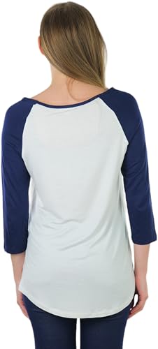 Image of ToBeInStyle Women's Classic Two Color Cotton Baseball T-Shirts