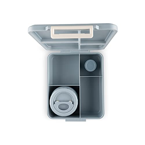 Citron Kids Lunch Box with Compartments 1900ml with Insulated Food Jar & Saucer – Premium Strong & Safe Materials BPA & Melamine-Free – Leak-Proof Snack Box with Compartments, Bento Lunch Box for Kids