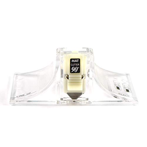 Weishidai Cutter 45 & 90 degree bevel Mat Board Cutter, With 3pcs Free Replacement Blade (White)