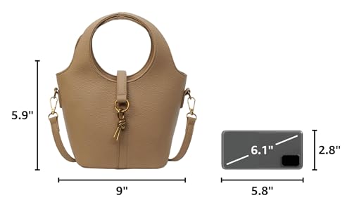 Bolso tipo Bucket de cuero PU para mujer miniatura 3