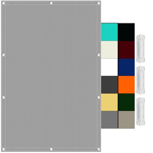 Voile d'ombrage extérieur gris filet protection solaire jardin résistant - 2