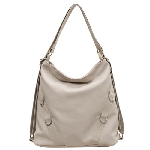 Image of Tote Bag for Women,Canvas Tote Bag with Zipper, Retro Large Capacity Casual Shoulder Handbags with Inner Pockets