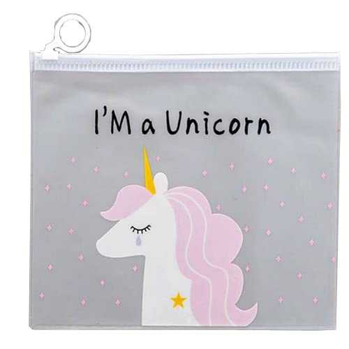 PVC Rack Jack Unicorn Face Stationery Zipper Pouch, Multicolour