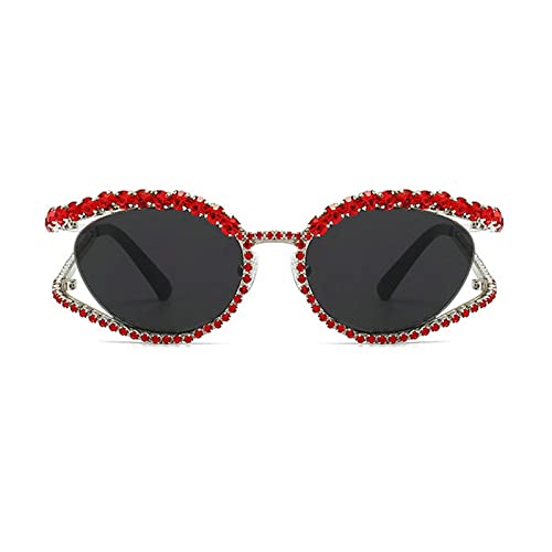 COTIA Vintage Fashion Luxury Cat Eye Shiny Diamond Sunglasses Women Men y2k Crystal Rhinestone Frame Brand Design Sun Glasses