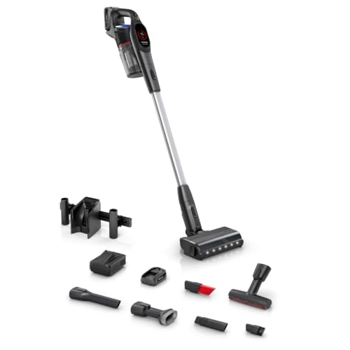 Image of Bosch Unlimited 9 Cordless Stick Vacuum Cleaner, 2 Batteries, Fast Charger | Vacuums Pet Hair, Multi-Surface, Hard Floors and Carpets - HEPA Filter - 15 to 60 Min Battery - 6 Accessories - Dark Cream