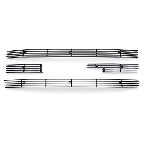 Image of T-Rex Grilles 2014-2015 Sierra 1500 Billet Grille, Black, 4 Pc, Overlay - PN #21208B