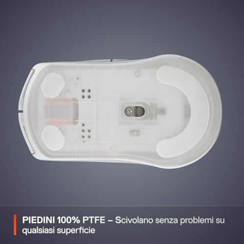 Rival 3 Wireless Gen 2 - Mouse Gaming - 2,4 GHz e Bluetooth - Sensore ottico TrueMove Air da 18000 DPI - Durata 60 milioni di clic - Leggero - Piedini 100% PTFE - Bianco - Mouse gaming - Immagine 5