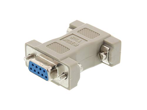 Null Modem Adapter for Serial Cables - DB9 Female to Female