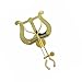 TUOREN French Horn Marching Lyre Metal Plating French Horn Clamp-on Lyre Music Sheet Clip Holder for Marching Band Beginner Practicing Gold 14x8.5cm