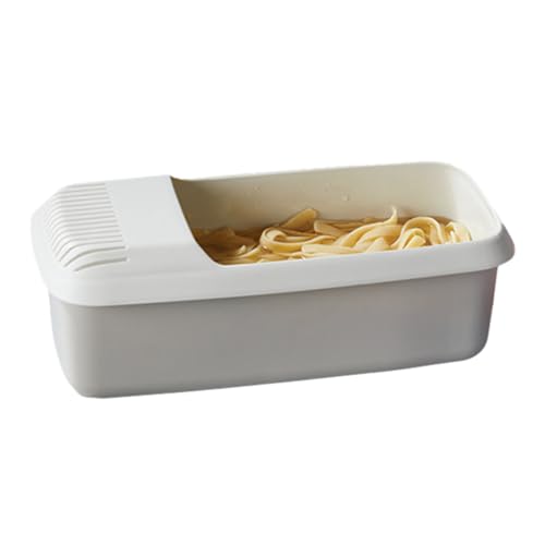 Microwave Pasta Cooker – PP Food Container With Strainer | Pasta Cooker Spaghetti Server | Multifunctional Cooking Pot Ideal For Dorms, College Students,Quick Home Meals
