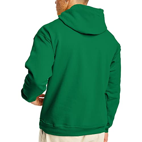Image of Hanes Men's, EcoSmart, Cotton-Blend Hooded Sweatshirt, Plush Fleece Pullover Hoodie