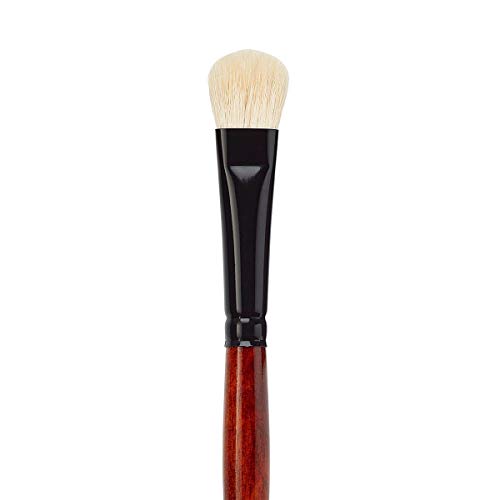 Kingart Premium Specialty Oval Mop Artist Brushes, White Super-Soft Natural Goat Hair, Set Of 6 Sizes, Watercolor, Oil, Acrylic #TOP5