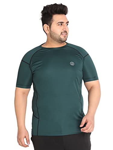 Image of CHKOKKO Men's Polyester Regular Fit Solid Sports T-Shirt
