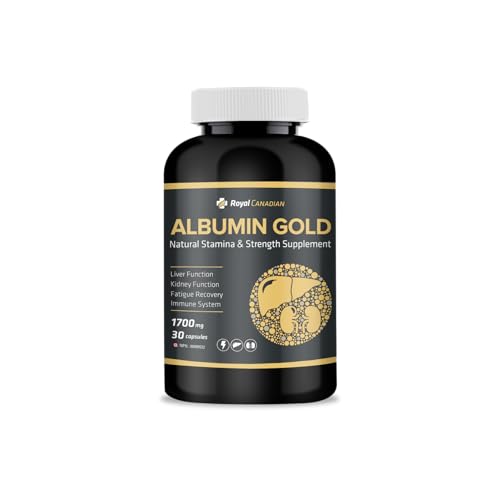 Royal Canadian Albumin Gold 1700mg | Liver Function | Fatigue Recovery | Immune System (30 x 1700mg Capsules)