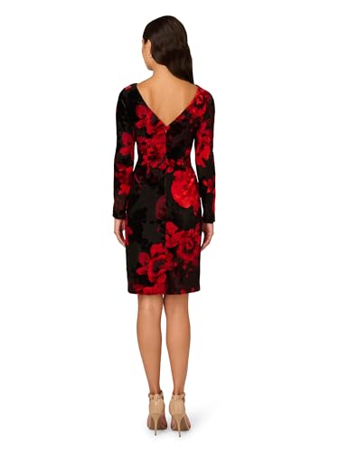 Image of Adrianna Papell Burnout Velvet Sheath Dress