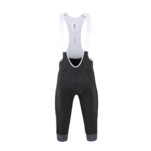 WLTYSM - Pantalones cortos para bicicleta con tirantes para hombre (3/4 pantalones, color negro, tamaño: L)