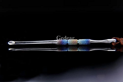 Pure Titanium Ear Cleaning Tool - 80mm x 4mm, 5g, Blue, Adult, Unisex, Handmade, Ear Cleaner