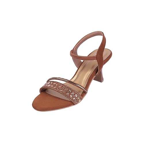Image of Mochi Women Synthetic Leather Kitten Heel Sandal