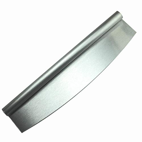 HUJI Stainless Steel Pizza Cutter - 14 inch Rocker Style (1 Pack)