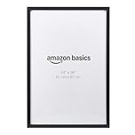Amazon Basics Rectangular Wooden Poster/Picture Frame, 61 cm x 91 cm, Black