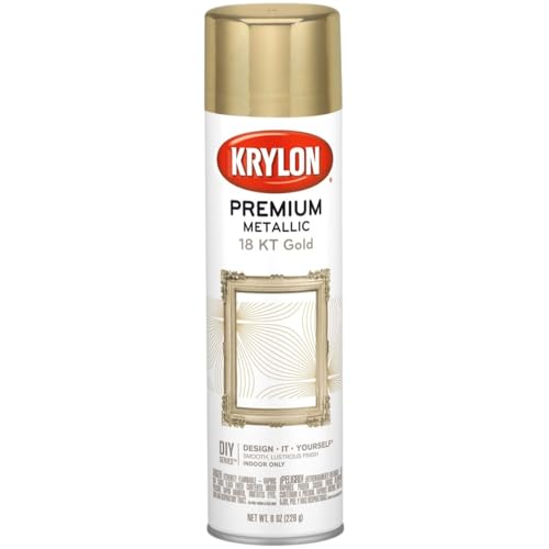 Krylon K01000A Premium Metallic Gloss Spray Paint Resembles Actual Gold