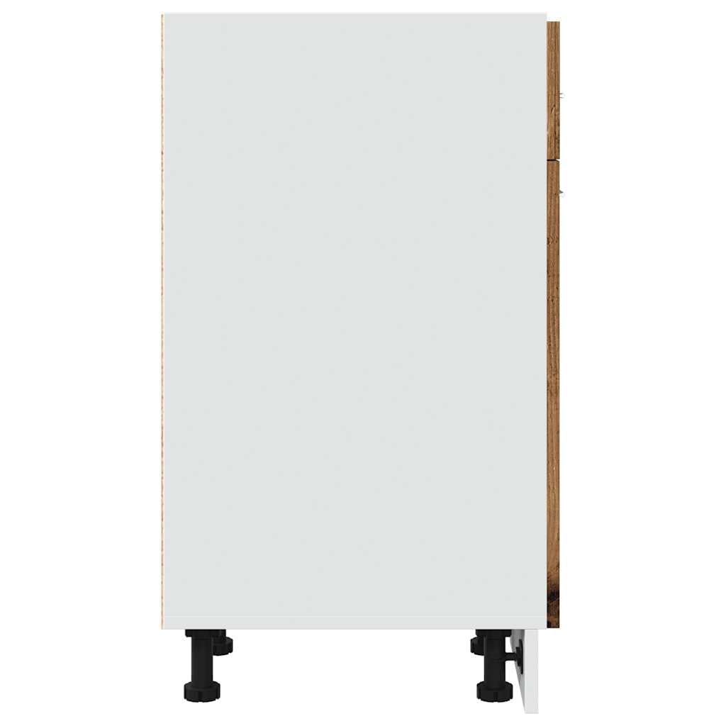 Lyon Schubunterschrank Altholz-Optik, 30x46x81,5 cm, Holzwerkstoff, Küchenschrank mit Schublade, Speisekammer-Lagerung, Küchenschrank