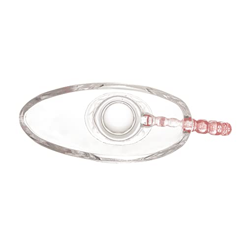 Molheira de Cristal Coração Borda Rosa 15,5cm x 6cm x 8cm- Lyor