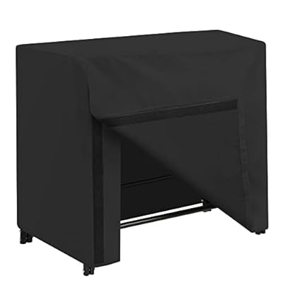 SunPatio Outdoor Firewood Cover for 4-Feet Log Rack, Heavy Duty Waterproof Firewood Rack Cover 50 Inch, Fade & UV Resistant Small Log Rack Cover with Fastening Straps, All Weather Protection, Black