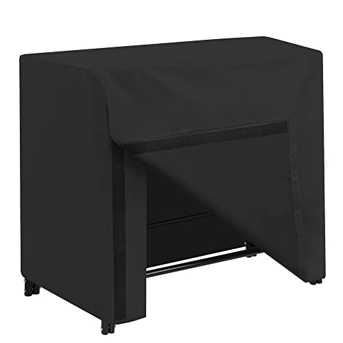 SunPatio 4ft Heavy Duty Firewood Cover, Waterproof Outdoor Storage Wood Pile Cover with Fastening Straps, All Weather Protection, 50