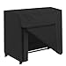 SunPatio Outdoor Firewood Cover for 4-Feet Log Rack, Heavy Duty Log Rack Cover 50 Inch with Waterproof UV Resistant Material, Small Wood Rack Cover, Black