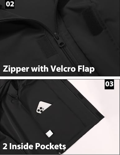 COOFANDY Rain Jacket Men Waterproof Lightweight Packable Raincoat Hooded Windbreaker For Hiking Golf Running4