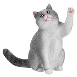 Adorno de gato: mano de obra, estructura razonable, dibujos animados y práctico, puede brindarle comodidad, lindas figuras de gatos